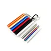 Eco friendly metal straw colorful collapsible drinking straw