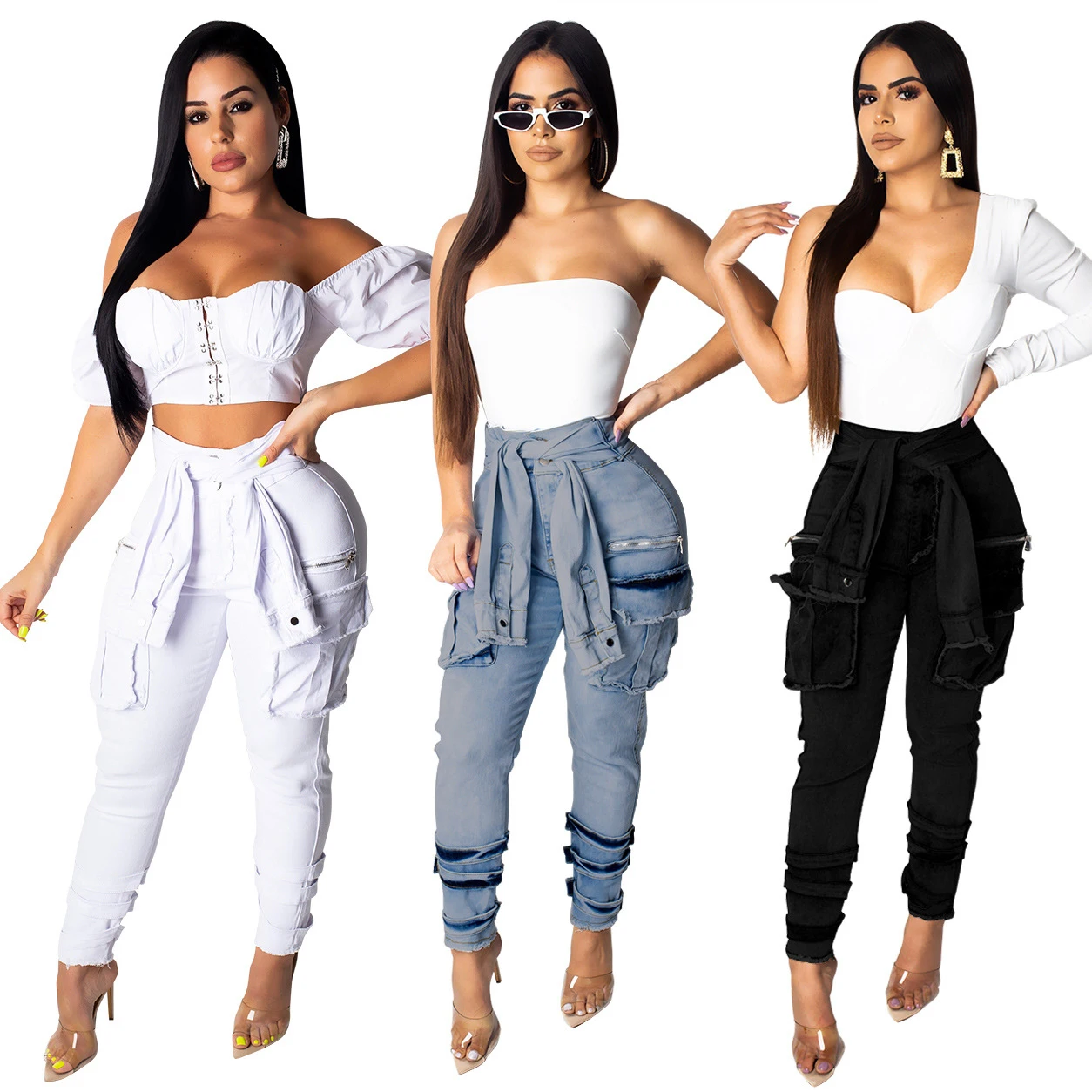 2020 New Arrivals women Fashion button high waist patchwork ripped denim jeans ladies jeans pants
2020 New Arrivals women Fashion button high waist patchwork ripped denim jeans ladies jeans pants