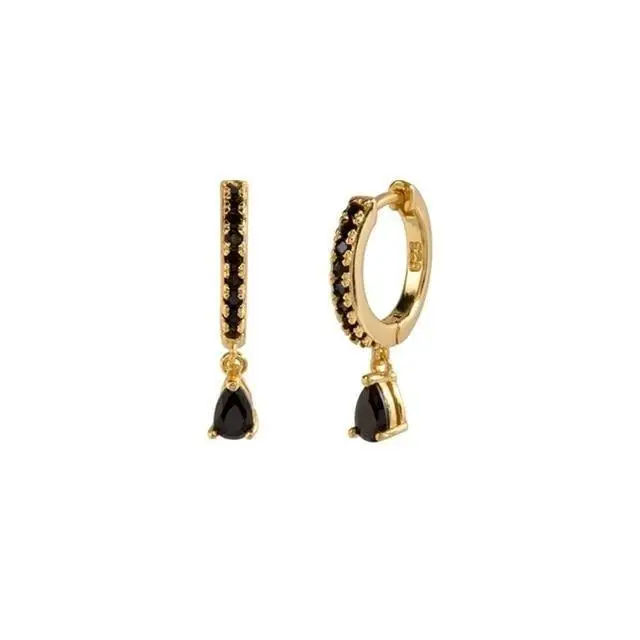 Cheapest Price 925 Sterling Silver 18k Gold Plated Jewelry Earrings Black For Women
Cheapest Price 925 Sterling Silver 18k Gold Plated Jewelry Earrings Black For Women