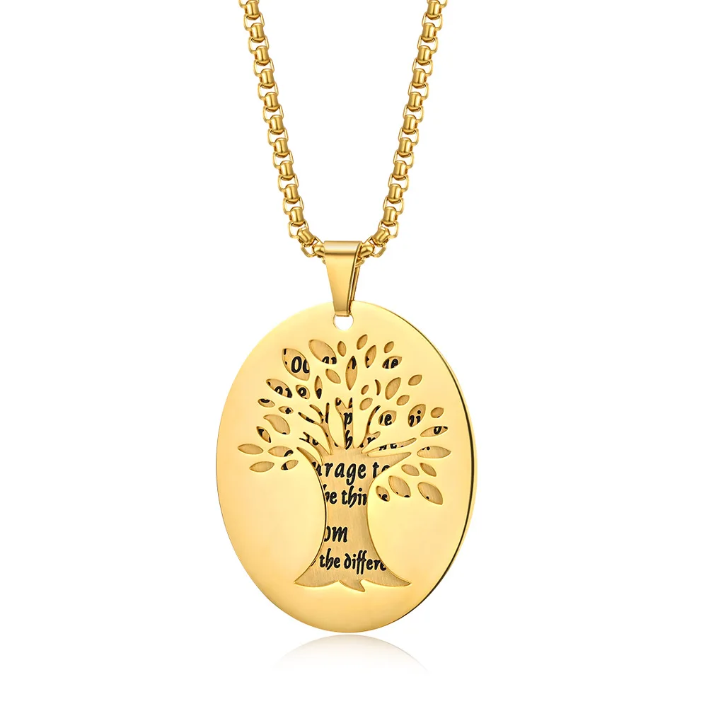 Unisex custom Stainless steel life tree necklace wholesael hollow out Prayer gift necklace
Unisex custom Stainless steel life tree necklace wholesael hollow out Prayer gift necklace