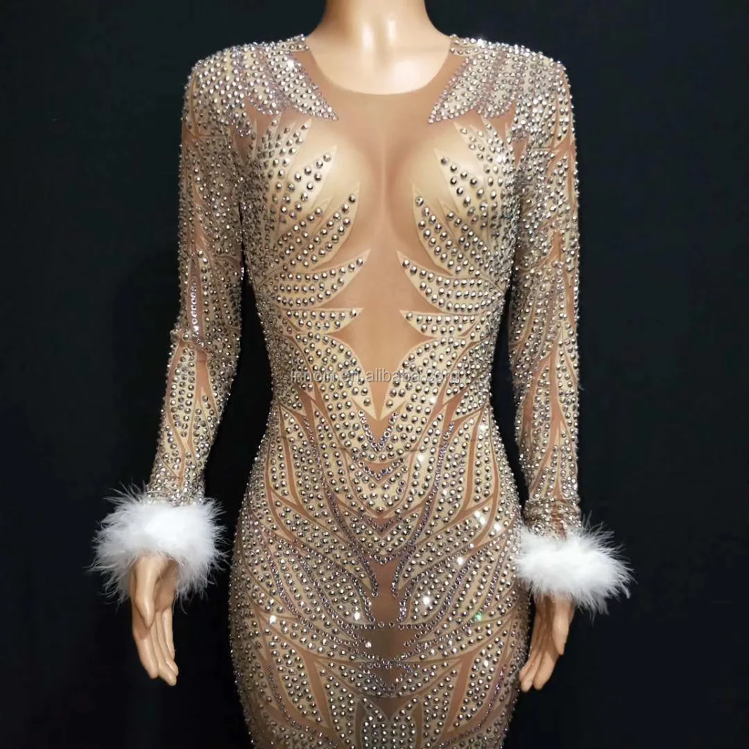 High Quality Feather Rhinestone Long Sleeves Evening Prom Gown Party Dress Long Dress For Sale
High Quality Feather Rhinestone Long Sleeves Evening Prom Gown Party Dress Long Dress For Sale