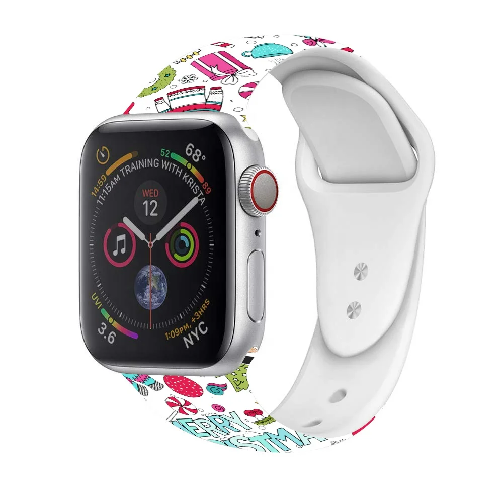 Watch Strap High Quality Christmas Cartoon Pattern 6 Series Luxury Silicone Watch Band For Apple, Optional
Watch Strap High Quality Christmas Cartoon Pattern 6 Series Luxury Silicone Watch Band For Apple, Optional