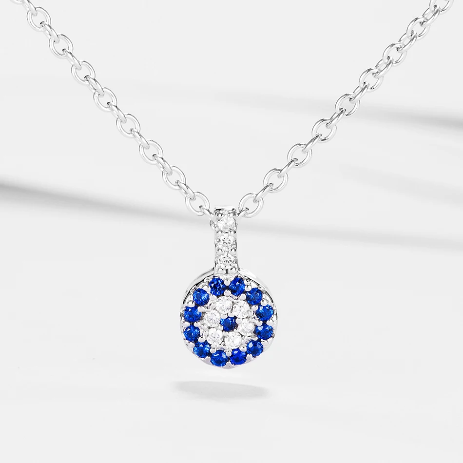 High Quality Cubic Zircon Necklace Real 925 Sterling Silver Necklace Blue Eye Pendants Necklaces Fit Women Jewelry Gift
High Quality Cubic Zircon Necklace Real 925 Sterling Silver Necklace Blue Eye Pendants Necklaces Fit Women Jewelry Gift