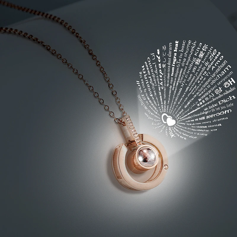 Holiday Gift 100 Languages I Love You in Necklace Stainless Steel Necklace Rose Gold Plated Necklace for Gifts 
Holiday Gift 100 Languages I Love You in Necklace Stainless Steel Necklace Rose Gold Plated Necklace for Gifts