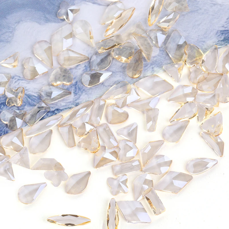 Flat back Crystal Aurora Champagne colour Diamond Design Faces Nails Art Rhinestones For Nail Decoration
Flat back Crystal Aurora Champagne colour Diamond Design Faces Nails Art Rhinestones For Nail Decoration