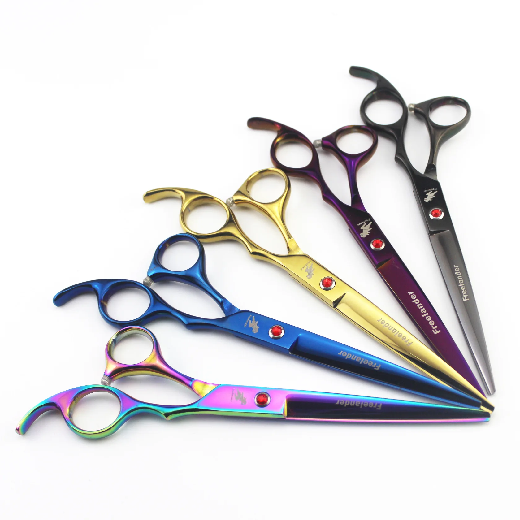 7.0 inch hand color electroplated pet beauty 4 colors for direct cutting scissors 
7.0 inch hand color electroplated pet beauty 4 colors for direct cutting scissors