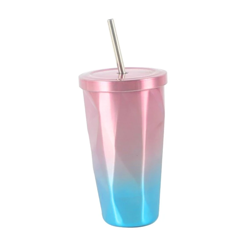 500ML Diamond Gradient Stainless Steel Vacuum Thermos Cup With Straw For Car, Customized color acceptable
500ML Diamond Gradient Stainless Steel Vacuum Thermos Cup With Straw For Car, Customized color acceptable
