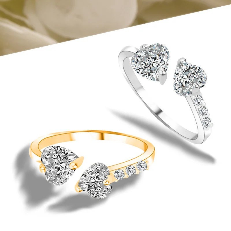 Wholesale Special Design Ring Jewelry Delicate Ring Gold Open Heart Zircon Ring For Women Girl
Wholesale Special Design Ring Jewelry Delicate Ring Gold Open Heart Zircon Ring For Women Girl