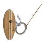 Hook and Ring Toss Game Hawaiian Short Board Edition - 100% Bamboo Party Game for Indoor or Outdoor Family Fun