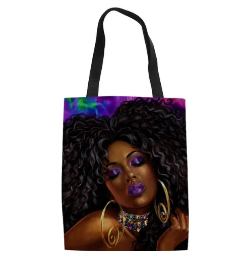 Personalized Luxury Foldable Canvas Bags Women Top-Handle Bag Black Art African Girls Print Shopping Bag Tote Custom
Personalized Luxury Foldable Canvas Bags Women Top-Handle Bag Black Art African Girls Print Shopping Bag Tote Custom