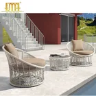 Outdoor Furniture Bamboo Garden Outdoor Furniture Bamboo Rattan Rope Armrest Weaving Sofa Set Hotel Outdoor Furniture