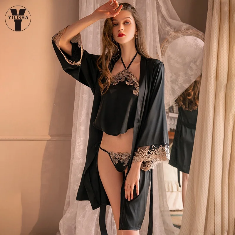 Yilisha 3 Pcs Sets Loungewear pure desire wind sexy ladies cheongsam home clothes women's sleepwear soft plus size pajamas suit, Customized color
Yilisha 3 Pcs Sets Loungewear pure desire wind sexy ladies cheongsam home clothes women's sleepwear soft plus size pajamas suit, Customized color
