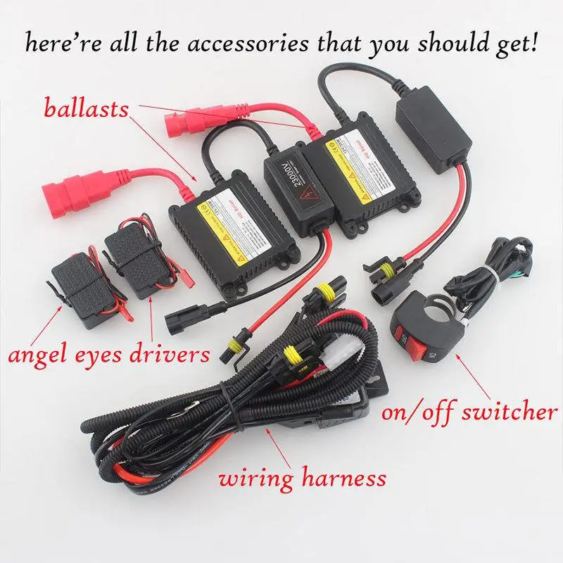 Assembly HID Projector Yellow Angel Blue Devil Eye Headlight Fit For Honda CBR1000RR Front Headlamp