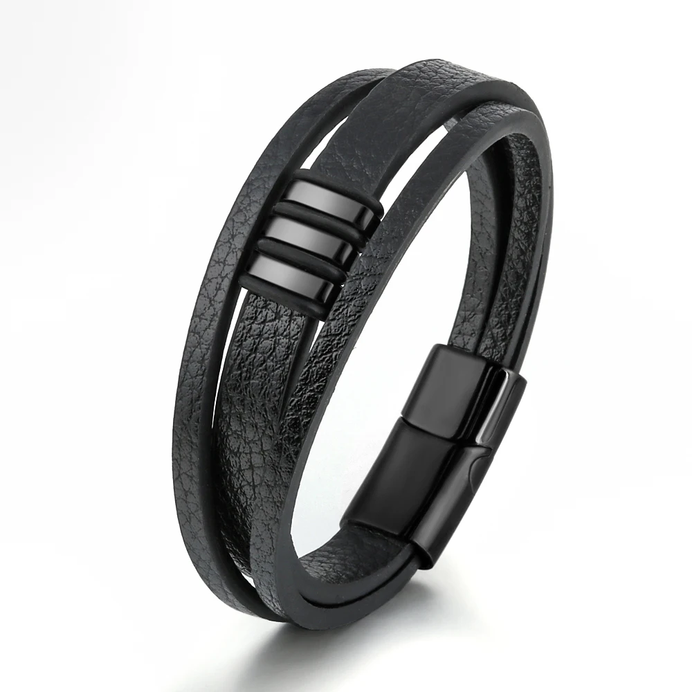 New Fashion Original Handmade Multilayer Men's Genuine Leather Braided Bracelet Stainless Steel Men's Bracelet
New Fashion Original Handmade Multilayer Men's Genuine Leather Braided Bracelet Stainless Steel Men's Bracelet