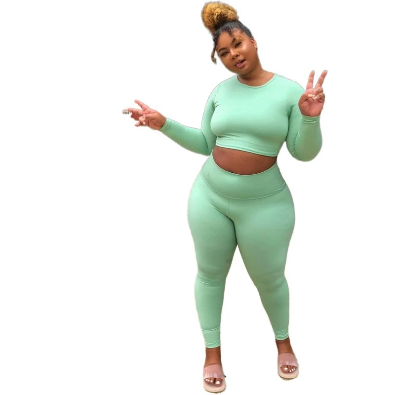 AliExpress ebay Amazon large size solid color large size long sleeve leisure sports yoga two-piece set for women
AliExpress ebay Amazon large size solid color large size long sleeve leisure sports yoga two-piece set for women