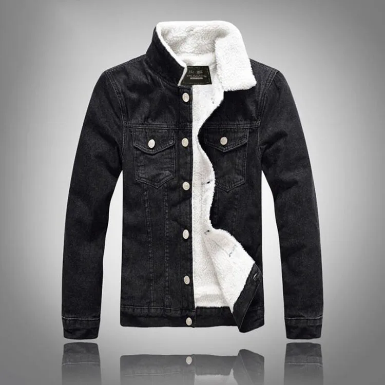 New Winter Mens Plus Velvet Cotton Denim Jacket Male Thick Warm Lined Fleece Jeans Jackets Black Slim Jeans Coat
New Winter Mens Plus Velvet Cotton Denim Jacket Male Thick Warm Lined Fleece Jeans Jackets Black Slim Jeans Coat