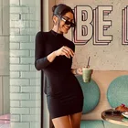 Back Open Tied Mock Neck Body con Fancy Sexy Dresses For Women