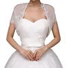 fashion Vestidos De Novia short sleeves lace flora appliques bridal shrug cardigan wedding stole bridal bolero jacket