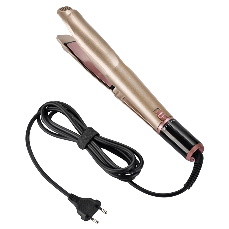 2 In 1 Ceramic Twist Hair Straightener And Curler Hair Curling Iron With Rotating Adjustable Temperature, Gold or custom color
2 In 1 Ceramic Twist Hair Straightener And Curler Hair Curling Iron With Rotating Adjustable Temperature, Gold or custom color