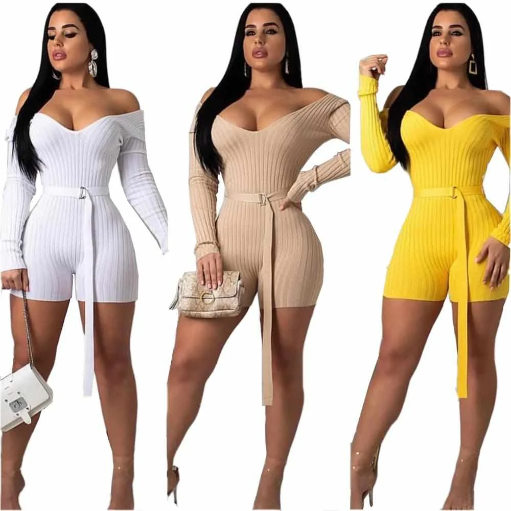 Factory directly soild color rib fabric off the shoulder sexy long sleeve bodycon jumpsuit rompers for woman
Factory directly soild color rib fabric off the shoulder sexy long sleeve bodycon jumpsuit rompers for woman