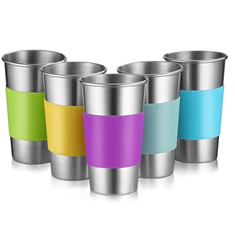 Premium Metal Pint Cup Coffee Tumblers Stainless Steel Cups for Kids and Adults, Silver
Premium Metal Pint Cup Coffee Tumblers Stainless Steel Cups for Kids and Adults, Silver