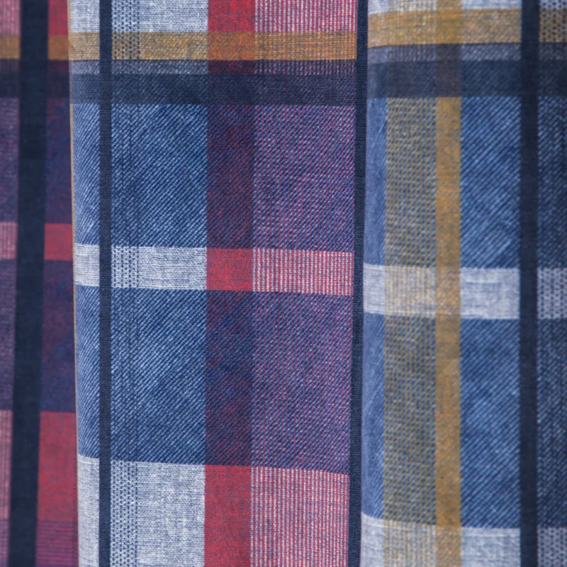 Hot selling 100% polyester plaid color stripe window curtain made in china