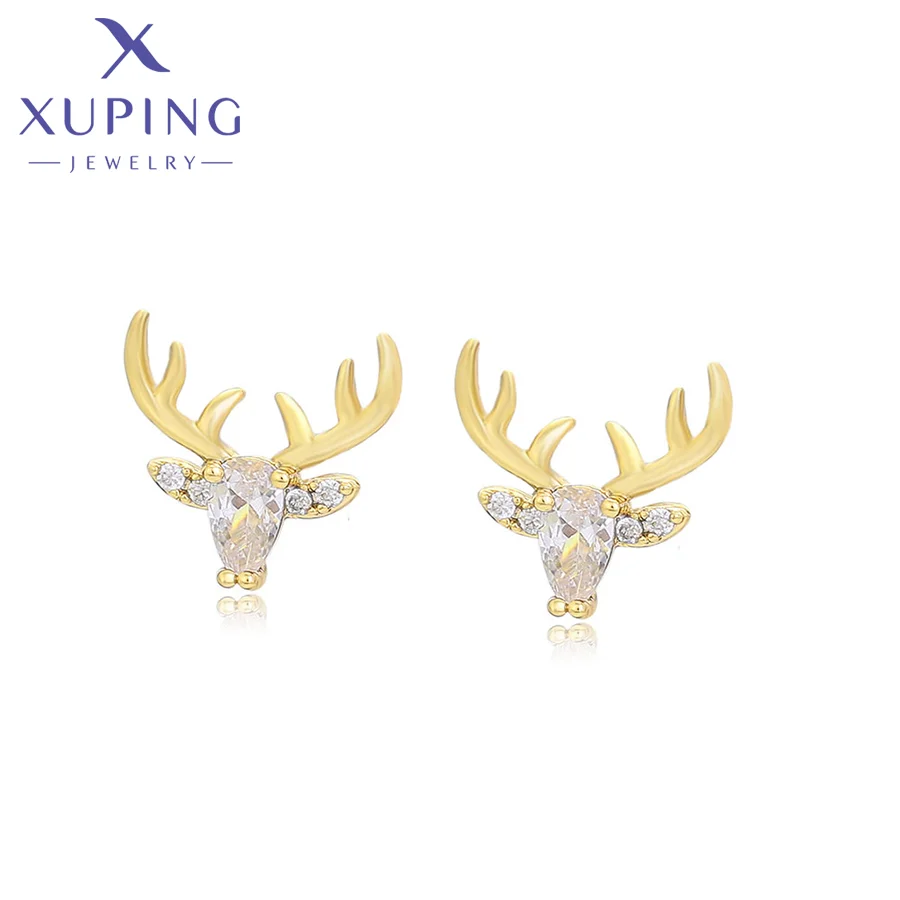 X000714794 XUPING Jewelry Fashion cute animal shape reindeer shape diamond stud earrings for women Environmental Copper
X000714794 XUPING Jewelry Fashion cute animal shape reindeer shape diamond stud earrings for women Environmental Copper