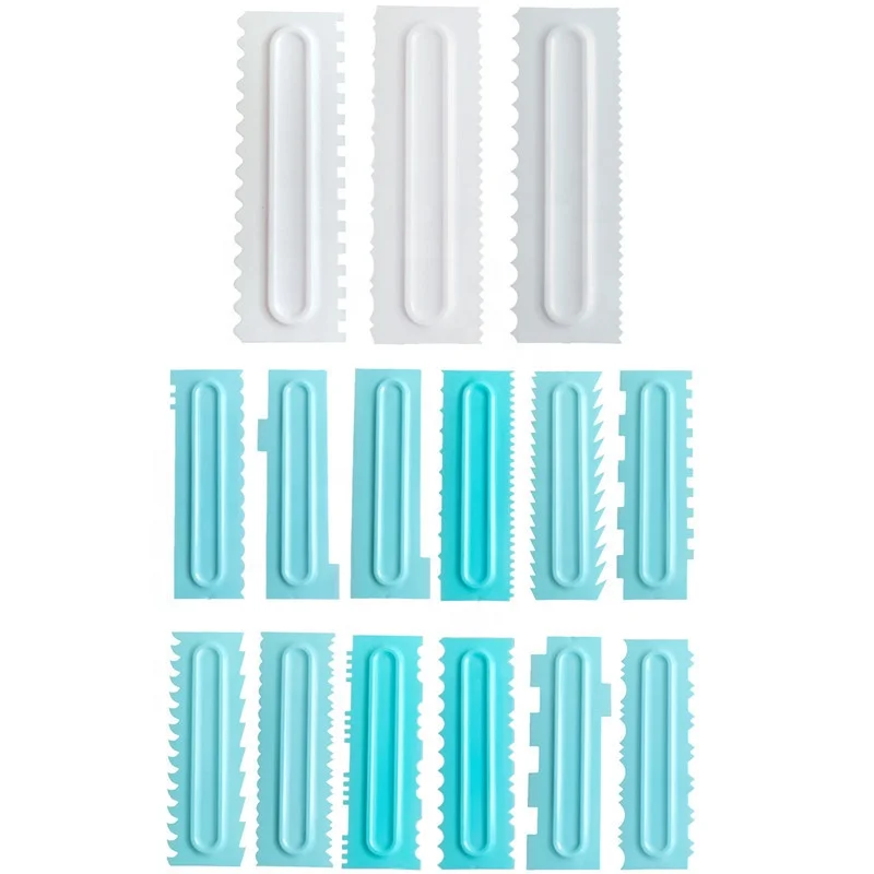 15 new cream scraper comb plastic scrapers Fondant cake pattern cream scraper modeling tool Fondant Cake Cream Squeegee, White, blue
15 new cream scraper comb plastic scrapers Fondant cake pattern cream scraper modeling tool Fondant Cake Cream Squeegee, White, blue