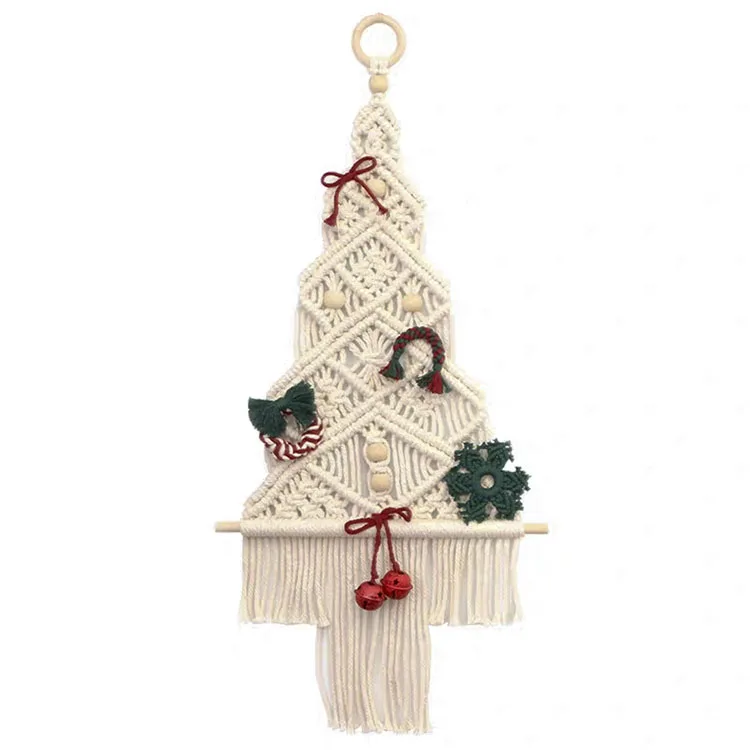 christmas ornaments macrame wall hanging handmade cotton rope tree decor for christmas, Customized color
christmas ornaments macrame wall hanging handmade cotton rope tree decor for christmas, Customized color