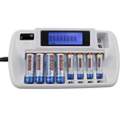 beat smart Fast 8 Bay aa aaa nimh nicd Battery Charger usb port