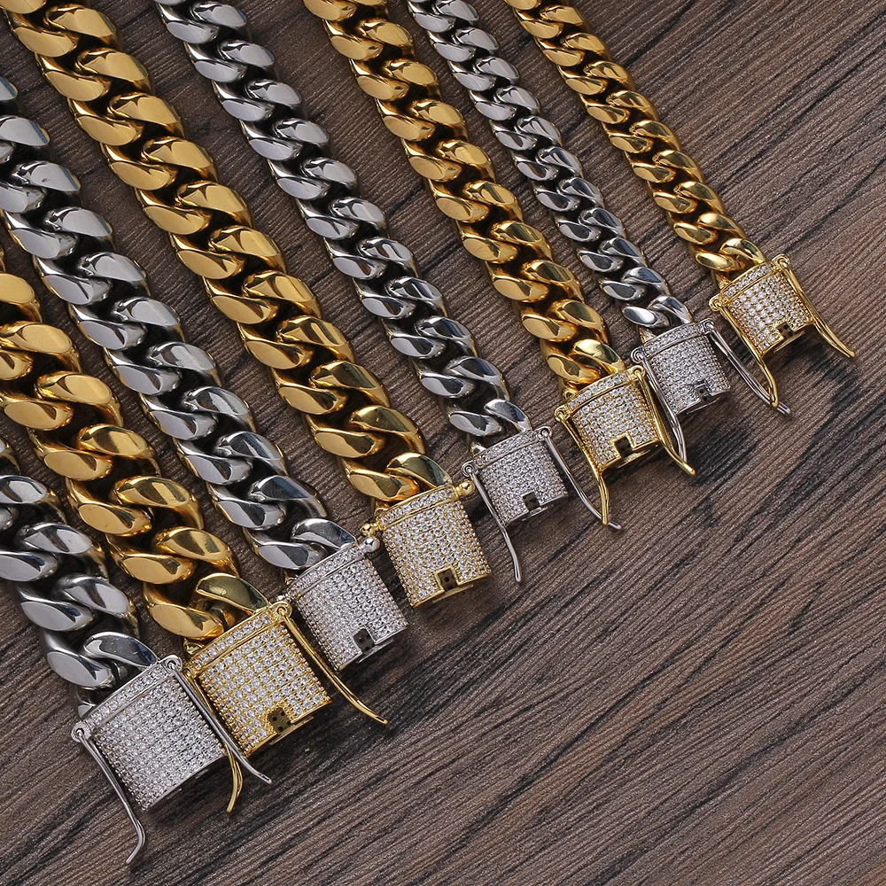 BC001 8mm 10mm 12mm 14mm Stainless Steel Cuban Chain Bling bling Necklace Hip Hop Jewelry
BC001 8mm 10mm 12mm 14mm Stainless Steel Cuban Chain Bling bling Necklace Hip Hop Jewelry