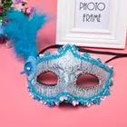 Halloween Costume Party Decoration Venetian Masquerade Carnival Mask Glitter Feather Masquerade Masks