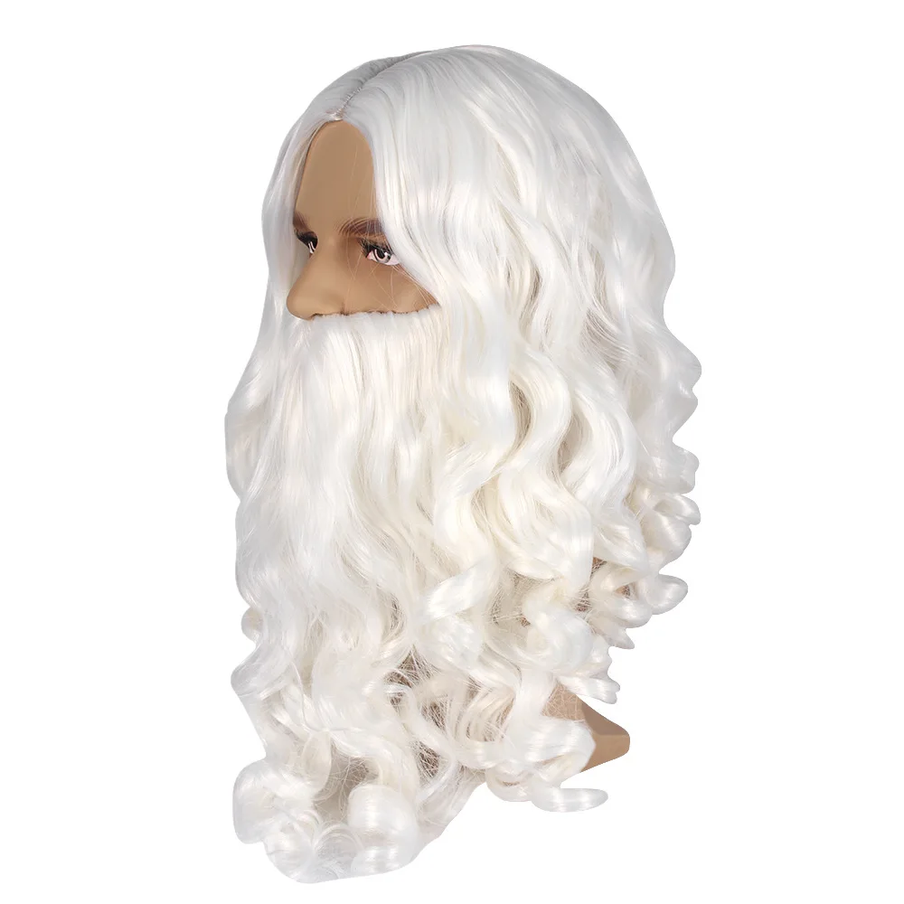 Christmas Santa Beard Wig White Curly Long Synthetic Hair High Temperature Christmas Cosplay Wig
Christmas Santa Beard Wig White Curly Long Synthetic Hair High Temperature Christmas Cosplay Wig