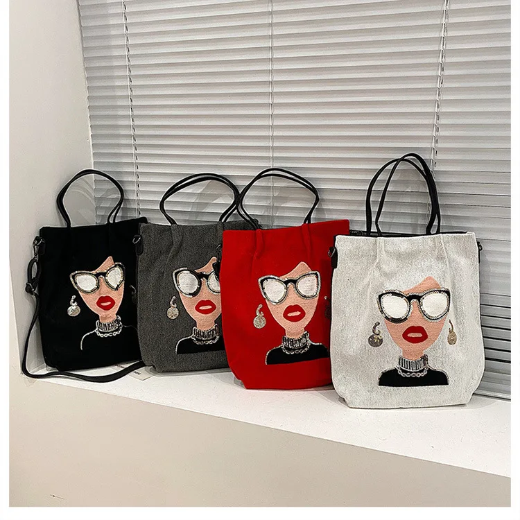 Simple elegant new lady sequins eyeglasses women tote bag fashion shoulder bags, 4 colors
Simple elegant new lady sequins eyeglasses women tote bag fashion shoulder bags, 4 colors