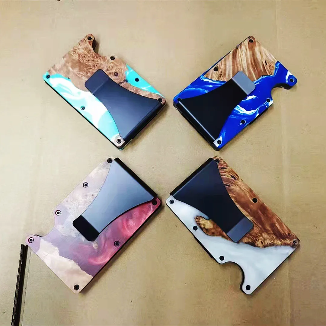 Custom designer money clips minimalistic wood resin wallet thin wallet men card holder wallet aluminum wooden money clip, Customized
Custom designer money clips minimalistic wood resin wallet thin wallet men card holder wallet aluminum wooden money clip, Customized