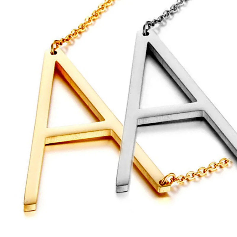 wholesale 26 English letters titanium necklace creative jewelry stainless steel alphabet pendant necklace
wholesale 26 English letters titanium necklace creative jewelry stainless steel alphabet pendant necklace