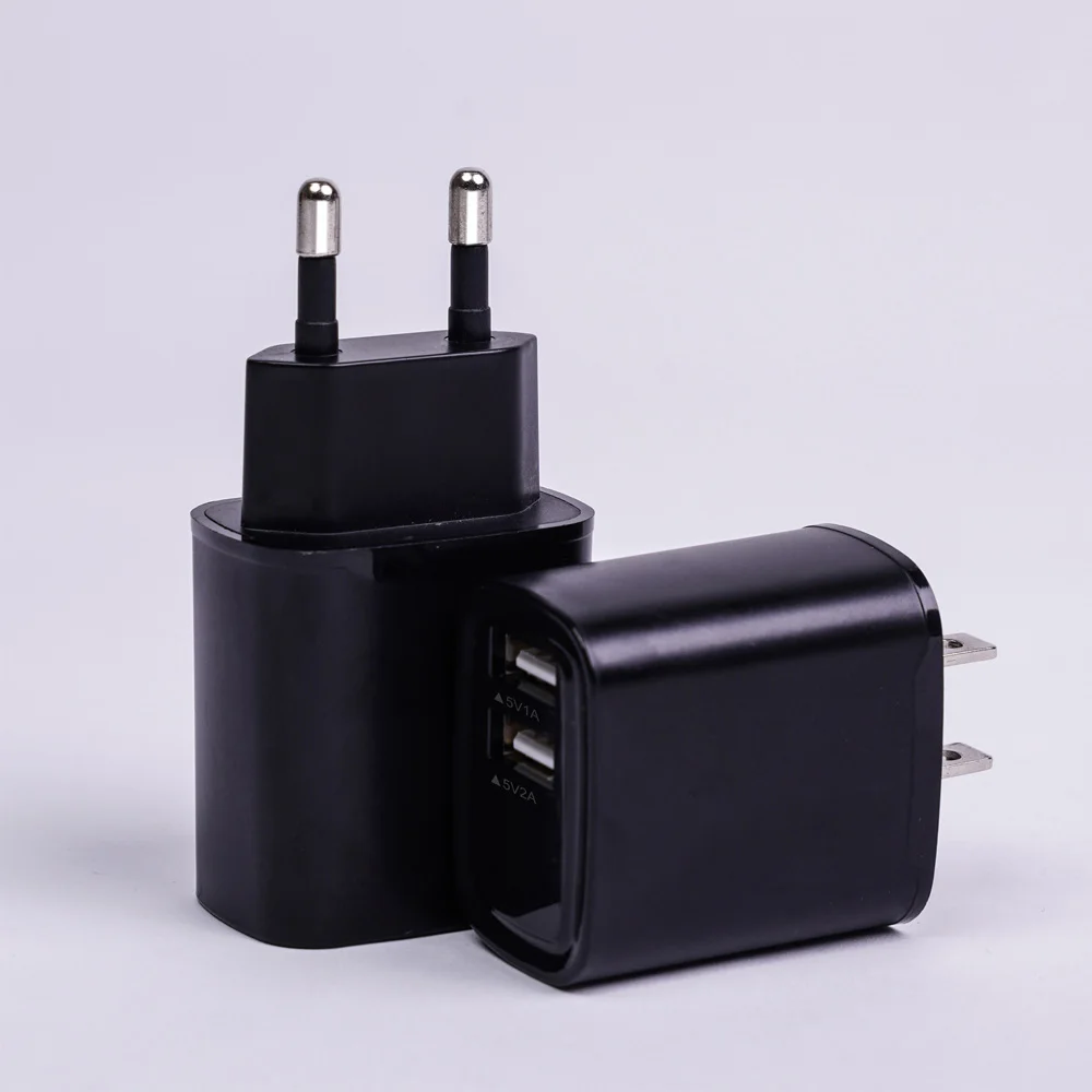 private mold high quality black cell phone charger EU US plug dual port 5V 2A USB wall travel charger for iPhone
private mold high quality black cell phone charger EU US plug dual port 5V 2A USB wall travel charger for iPhone