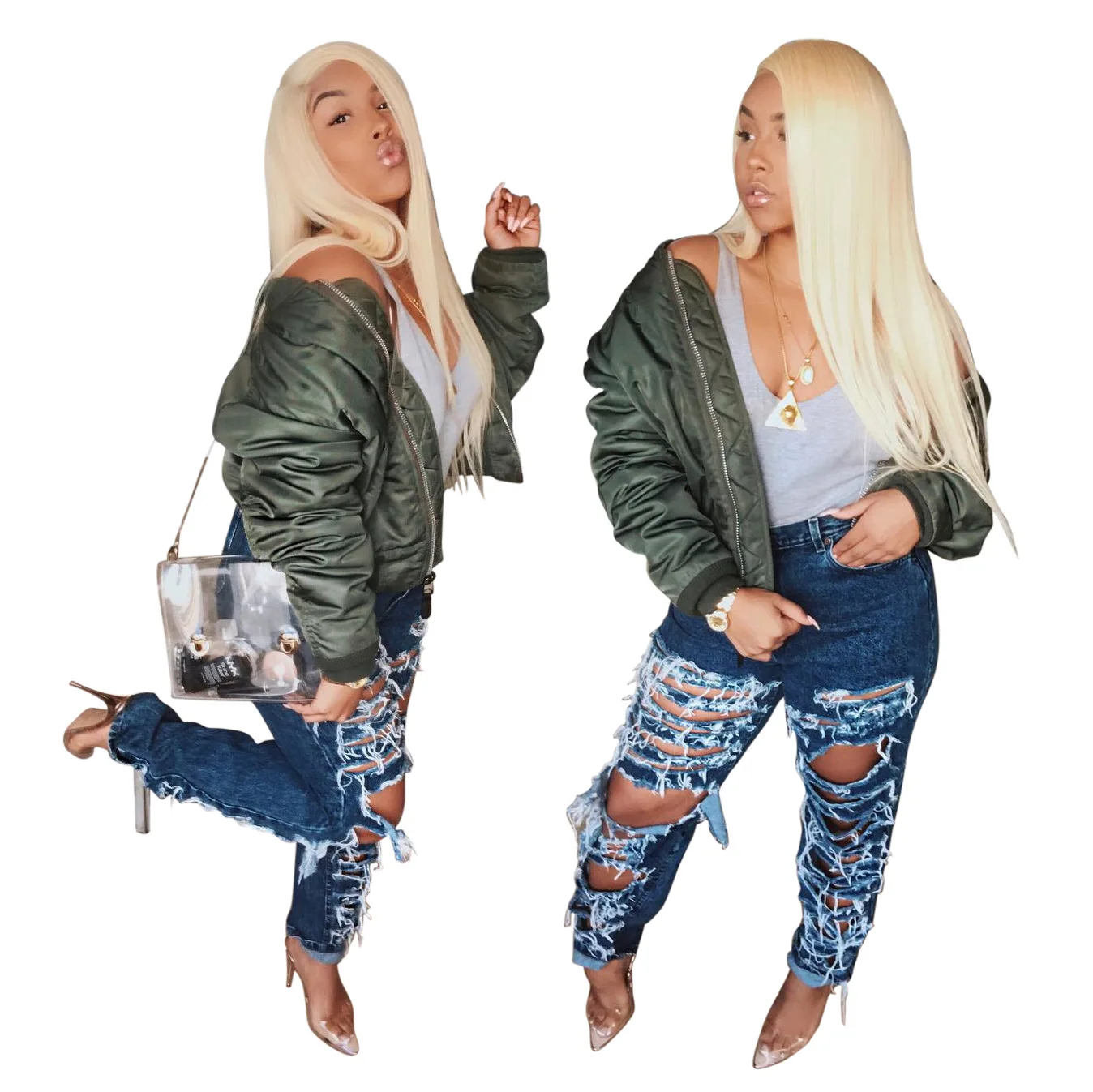 Chic style cool fashionable ripponed boyfriend high waist ripped jeans for women
Chic style cool fashionable ripponed boyfriend high waist ripped jeans for women