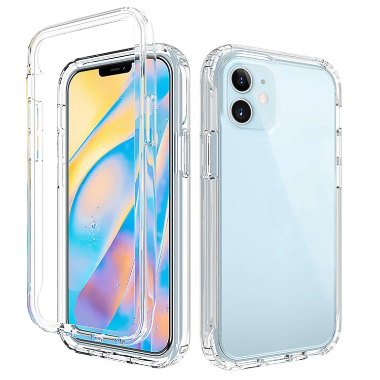 2 in 1 transparent 360 protective phone shell clear designer phone cases for iphone 12, Multi
2 in 1 transparent 360 protective phone shell clear designer phone cases for iphone 12, Multi