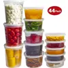 8oz 16oz 32oz Plastic Microwave Freezer Safe Round Leakproof Deli Food containers with airtight lids
