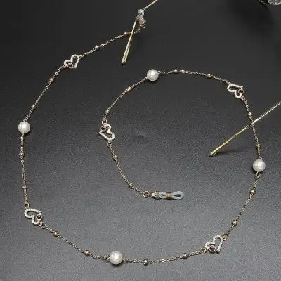2020 Hot Sale Gold Plated Metal Sunglasses Chains With Pearl Heart Charms Fashion Women Handmade Sunglasses Chains
2020 Hot Sale Gold Plated Metal Sunglasses Chains With Pearl Heart Charms Fashion Women Handmade Sunglasses Chains