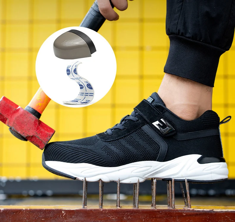 Anti-Slip Anti-Puncture Fly Weaving Work Shoes Breathable Lightweight Construction Safety Work Shoes
Anti-Slip Anti-Puncture Fly Weaving Work Shoes Breathable Lightweight Construction Safety Work Shoes