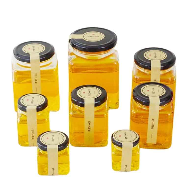 Square 200ml clear honey glass jar glass jar with metal Screw Lid
Square 200ml clear honey glass jar glass jar with metal Screw Lid