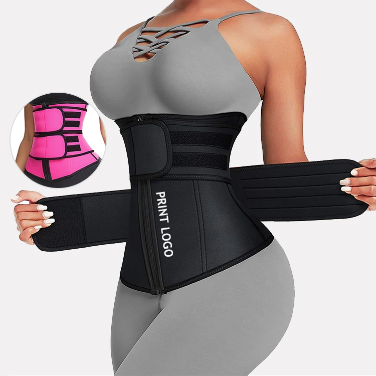 Custom Logo Pink Black 6XL Compression Workout Girdle Women Double Belt Sauna Sweat Neoprene Waist Trainer
Custom Logo Pink Black 6XL Compression Workout Girdle Women Double Belt Sauna Sweat Neoprene Waist Trainer