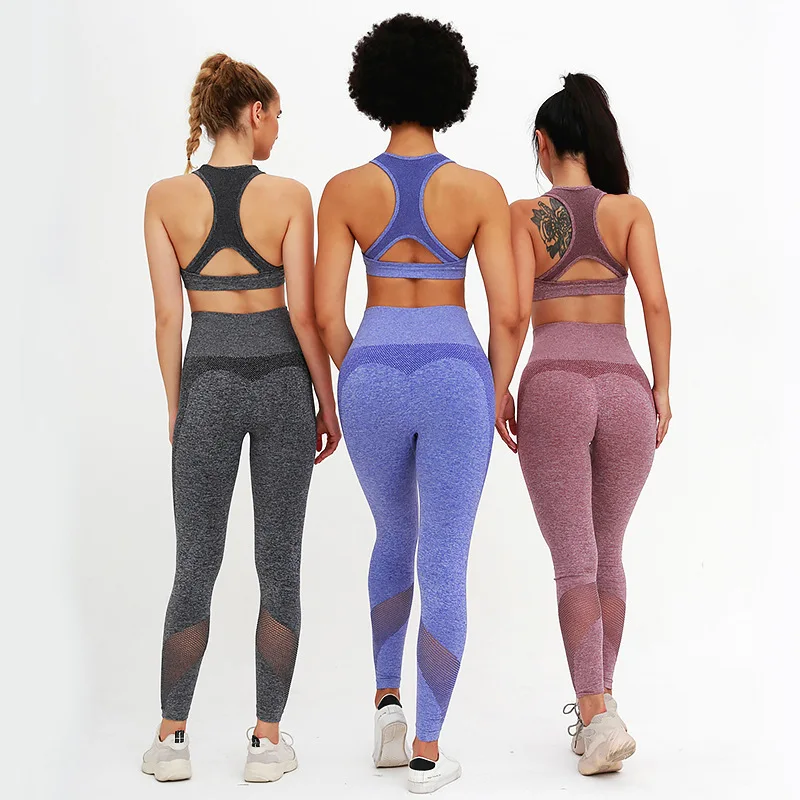 Seamless Knitting Sports High Waist Bra Leggings Suit Women Fitness Yoga Sets Mesh Gym Sportswear
Seamless Knitting Sports High Waist Bra Leggings Suit Women Fitness Yoga Sets Mesh Gym Sportswear
