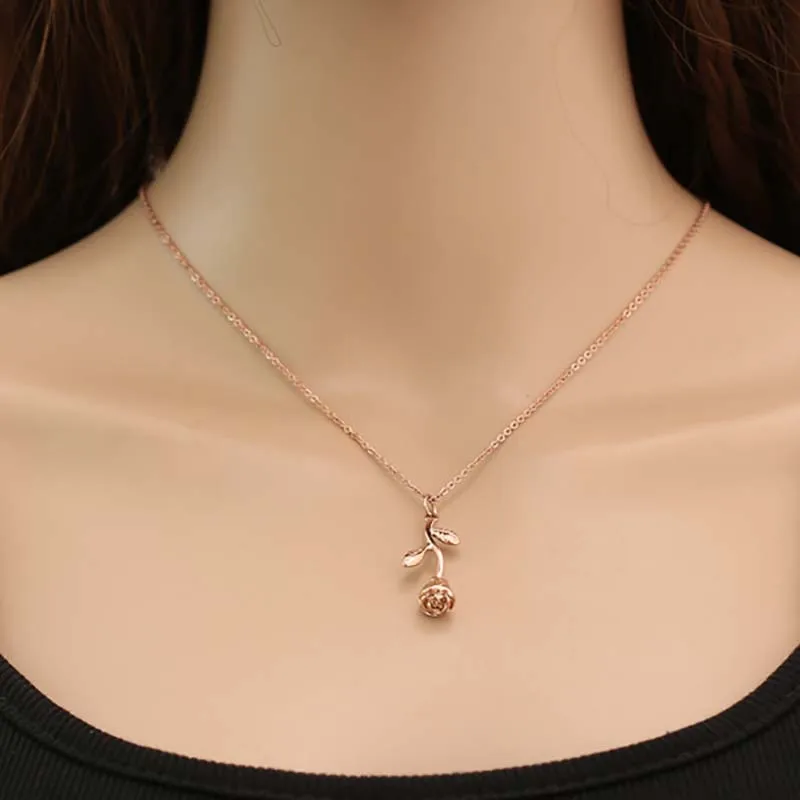 New Arrival Stainless steel Gold Silver Rose Gold Plated Rose Flower Pendant Necklace Valentine's Day Gift Rose Flower Necklace, As is or customized
New Arrival Stainless steel Gold Silver Rose Gold Plated Rose Flower Pendant Necklace Valentine's Day Gift Rose Flower Necklace, As is or customized