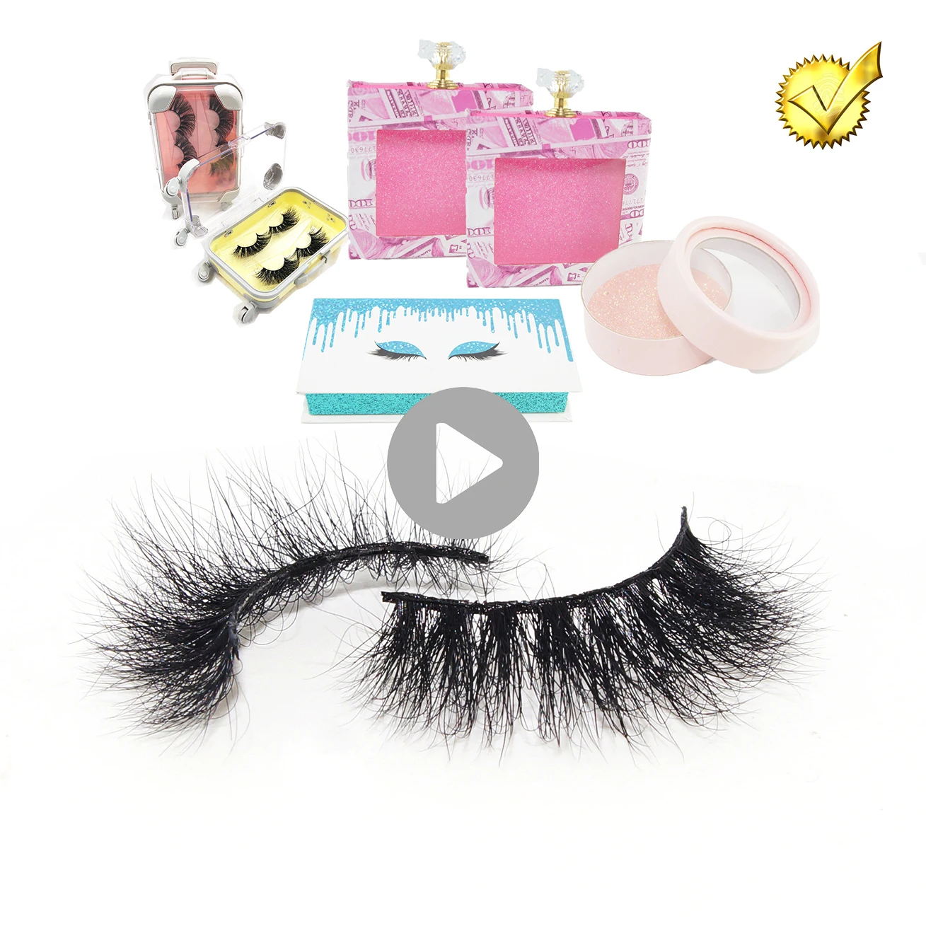Wholesale custom lash case false eyelashes private label eyelash vendor customized boxes 3d mink eyelashes extension, Black
Wholesale custom lash case false eyelashes private label eyelash vendor customized boxes 3d mink eyelashes extension, Black