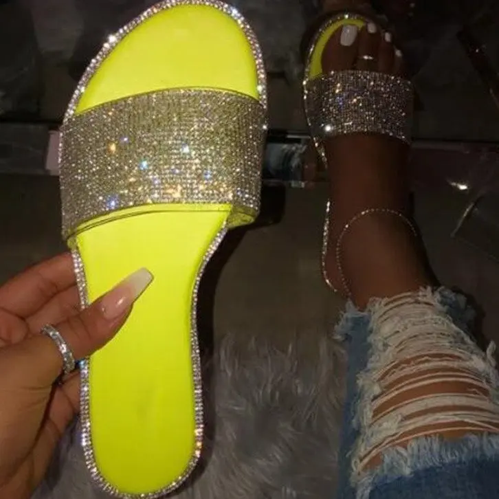 Factory price summer new sandals and slippers women's rhinestone flat-bottom designer slippers women famous brands, Customized color
Factory price summer new sandals and slippers women's rhinestone flat-bottom designer slippers women famous brands, Customized color