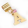 Dog Pet Clip-On Collar Charms Tag Custom Rose gold Plated Name Tag Dog Charm Holder