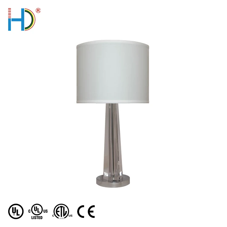 For Wholesales Metal Material Clear Resin Finish Table Lamp For Bedroom